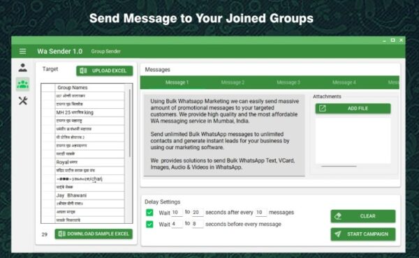 2 Send Messages To Your Joined Whatsapp Groups