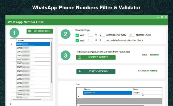 5 Whatsapp Phone Numbers Filter Validator